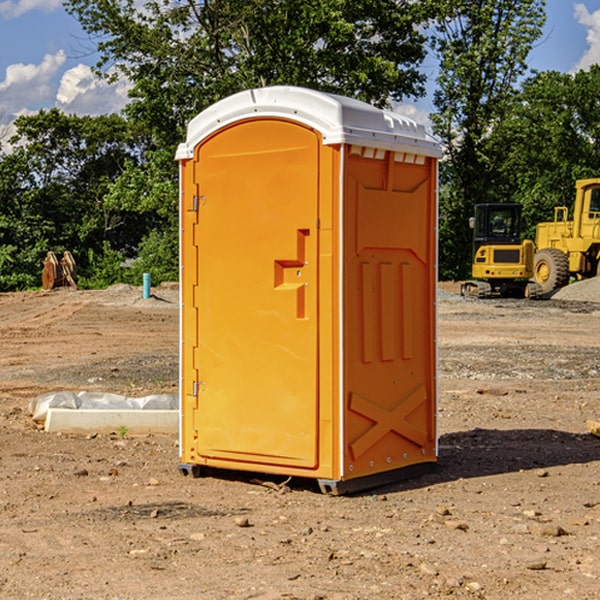 can i customize the exterior of the portable toilets with my event logo or branding in Harlingen Texas